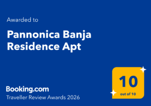 Pannonica Banja Residence Apt nagrađen sa 10/10 na Booking.com Traveller Review Awards 2026.